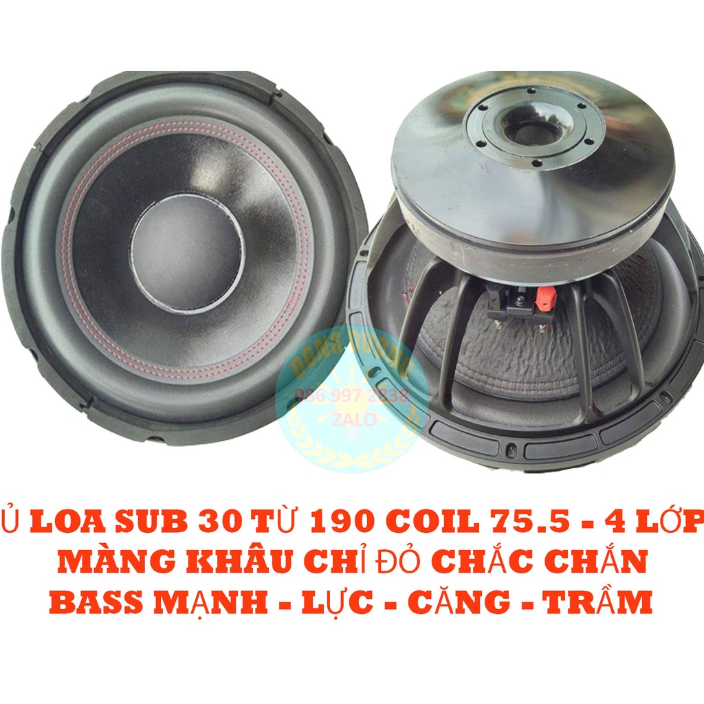 LOA SUB 30 NECXO TỪ 190 COIL 76 GÂN CAO SU XƯƠNG NHÔM  - GIÁ 1 CHIẾC 1275