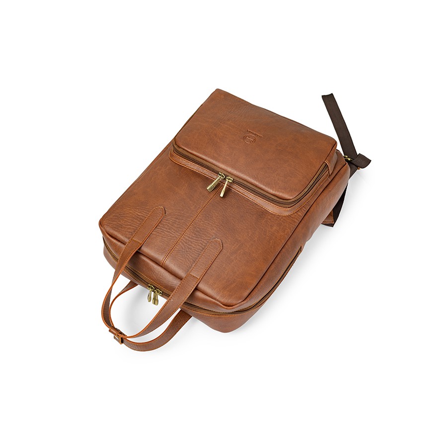 Balo laptop 14 inch nam nữ, chất da cao cấp, không nổ, không thấm nước