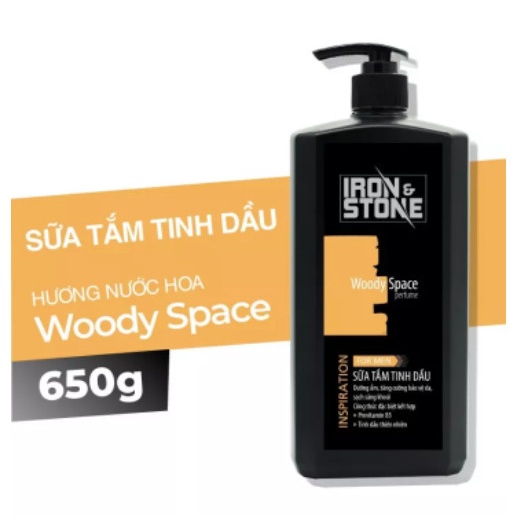 - Sữa tắm tinh dầu IRON & STONE Inspriration Hương Woody Space 650ml