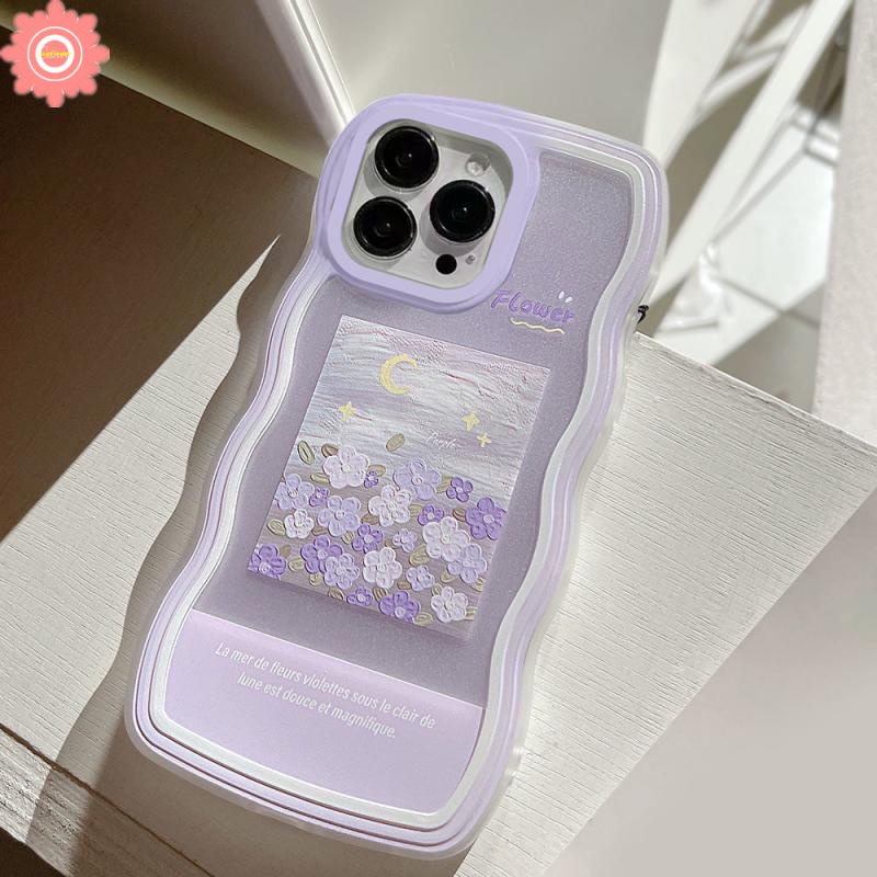 Ốp Điện Thoại Dẻo Hình Hoa Tím Cho Vivo V25E V25 Y22 Y22S V20 V21 V23E Y75 Y55 T1 Y20i Y12s Y11 Y15 Y33S Y12 Y21 Y17 Y20 Y11S Y21T Y12i