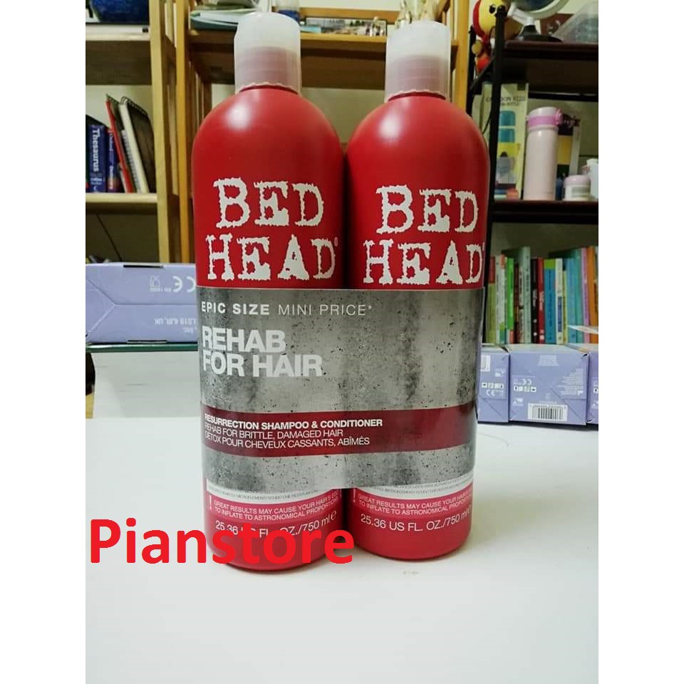 Bộ đôi dầu gội và xả Tigi bed head cấp độ 3 dành cho tóc khô và hư tổn - 750ml Anh