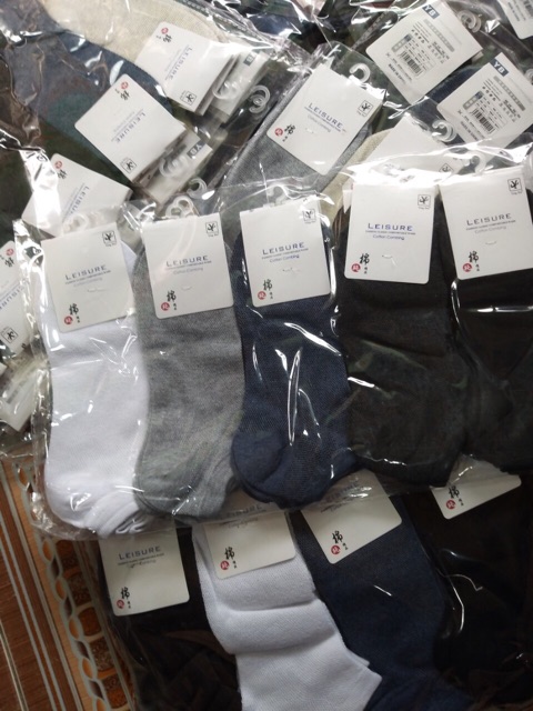 10 đôi tất nam thông hơi cổ ngắn