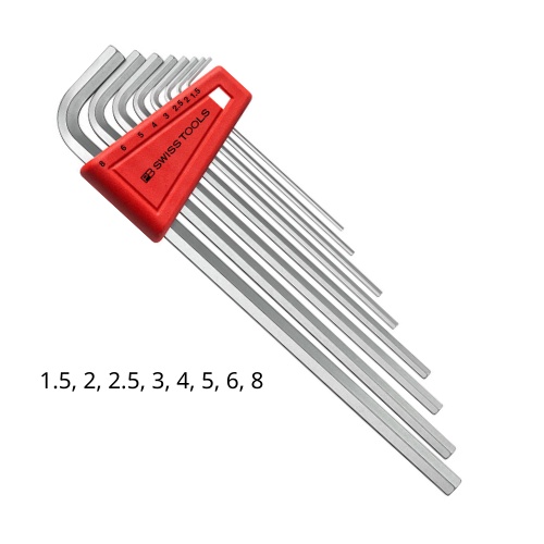 Bộ Lục Giác PB Swiss Tools 8 Chi Tiết 211.H-8 Các Size Từ 1,5-8.0mm Có Độ Cứng Đến 60HRC