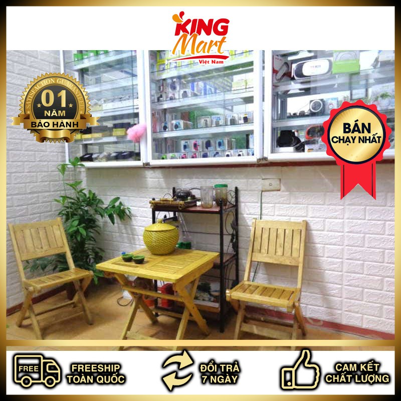 Combo 10 tấm xốp dán tường chống thấm 3D giả gạch màu Trắng.2019