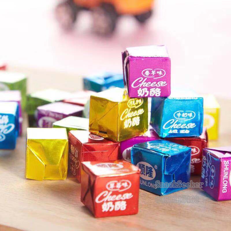 Kẹo phô mai Cheese Cube pack 100 viên 5 hương vị #SNACKSEEKER
