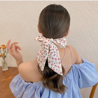 Dây Buộc Tóc Thắt Nơ Bằng Vải Lụa Mỏng Thời Trang Hàn Quốc Cho Nữ