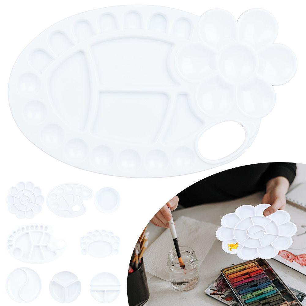 CHOOKEY Khay Nhựa Tròn Đựng Màu Nước Vẽ Tranh Tiện Dụng