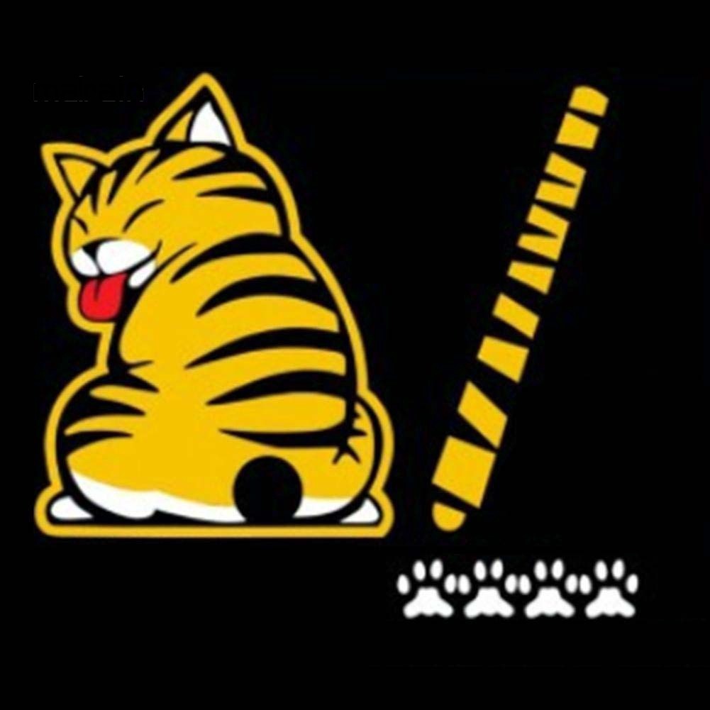 Miếng Dán Trang Trí Kính Chắn Gió Xe Hơi Họa Tiết Hoạt Hình Chú Mèo Lắc Đuôi Đáng Yêu