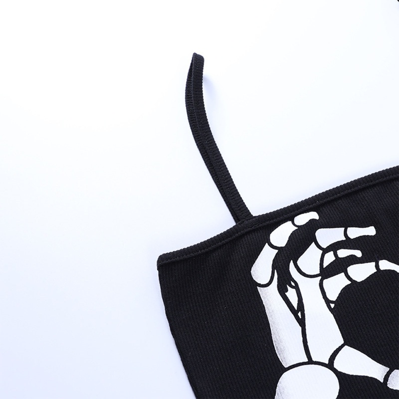 Brroa Áo Croptop Dây Chéo Phong Cách Gothic Harajuku Punk In Hình Trái Tim Cho Nữ