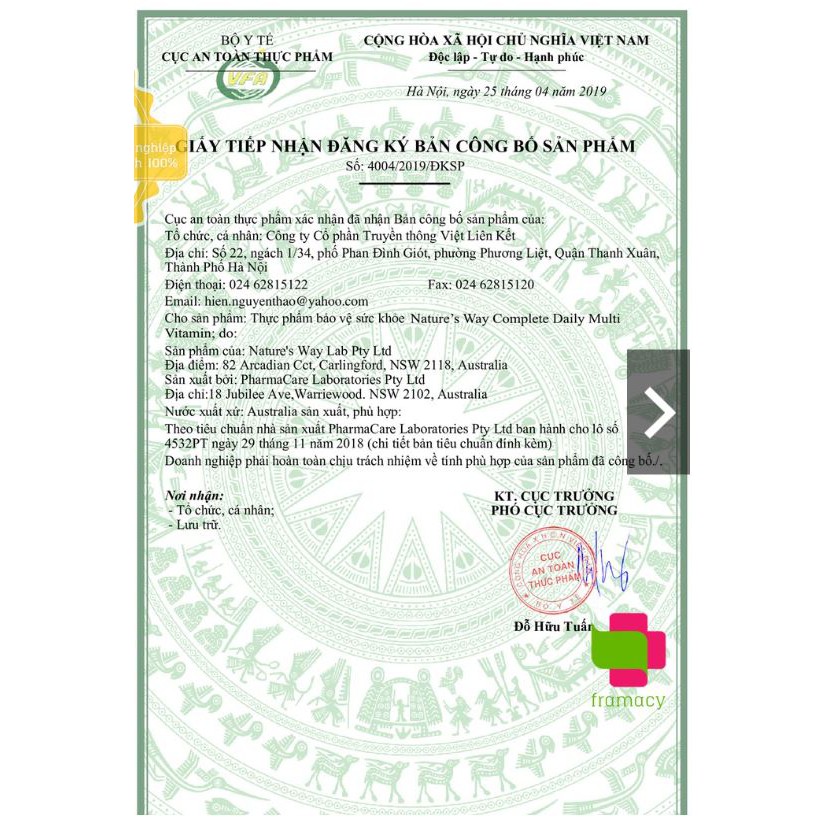 Vitamin Tổng Hợp và Tảo Biển Nature’s Way Complete Daily Multivitamin 200 Viên - Thi Vũ | BigBuy360 - bigbuy360.vn