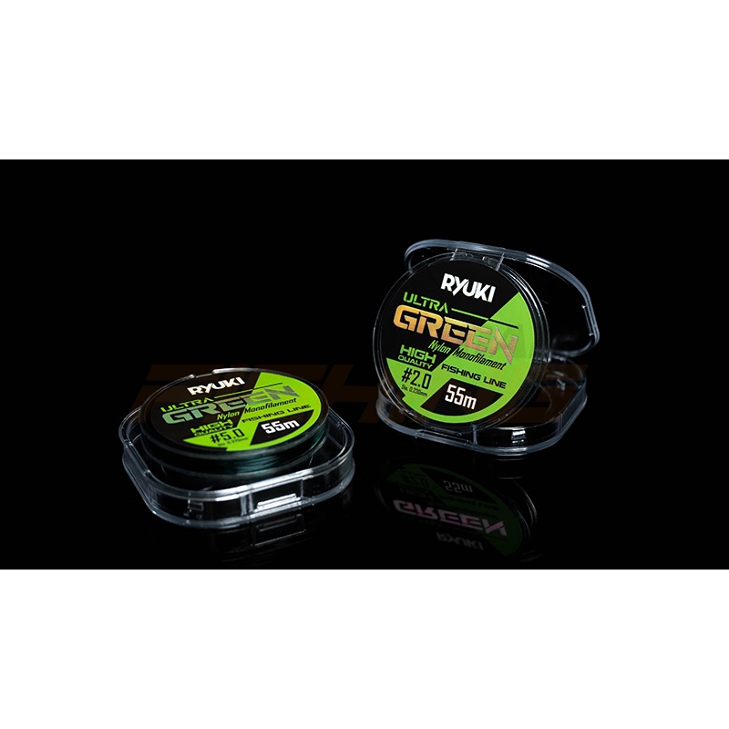 Dây câu Ryuki Ultra Green màu xanh, chắc chắn.