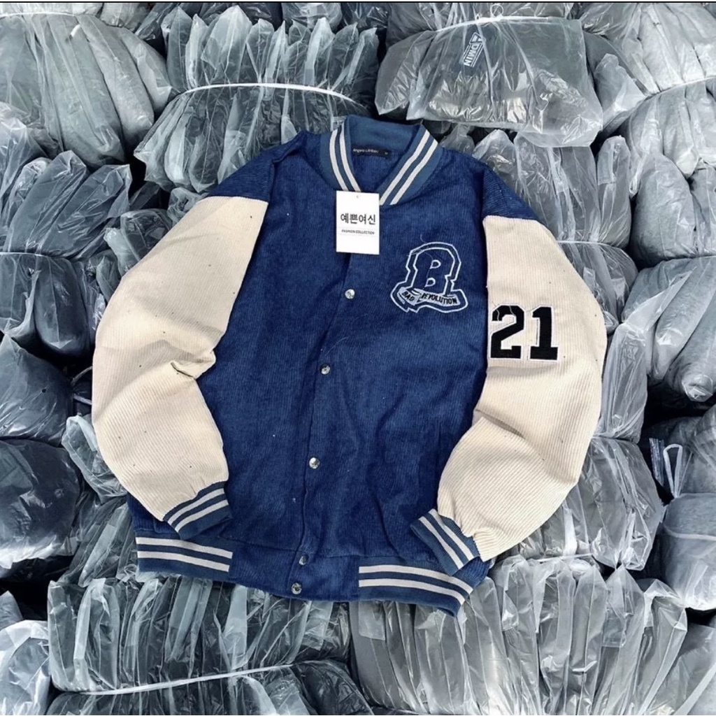 Áo Khoác Ngoài Bóng Chày Bomber Unisex Chất Nhung Mịn 2 Lớp - Phong Cách Đường Phố