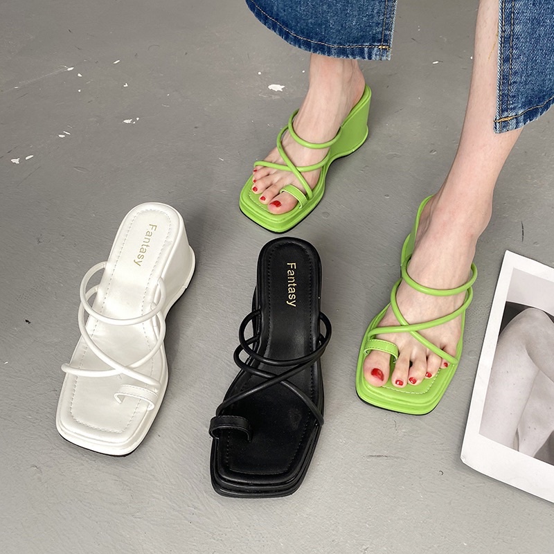 (ORDER) Sandal Xăng Đan Sợi Mảnh đế cao 8CM Thanh Lịch