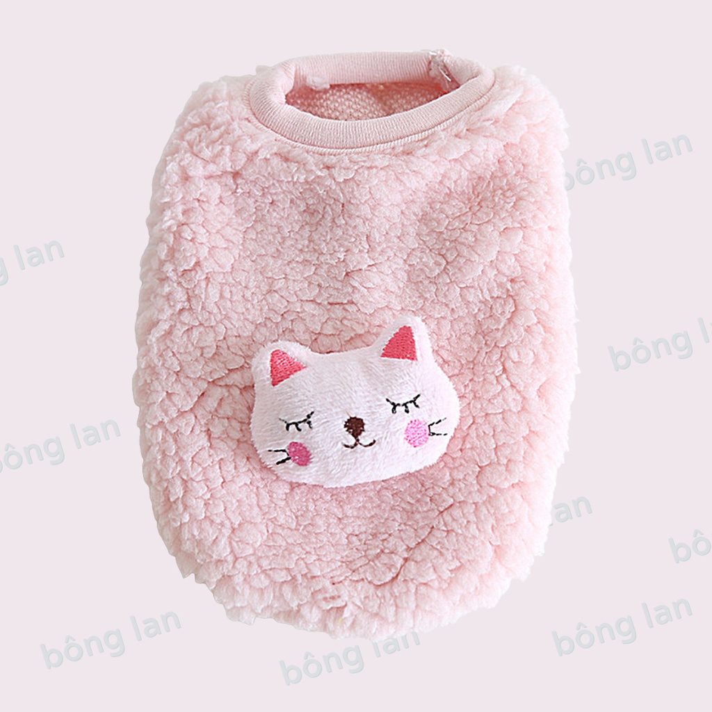 [HOẢ TỐC] Áo lông đính thú nhồi bông mềm mịn thu đông giữ ấm nằm điều hòa cho thú cưng chó mèo