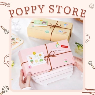 Hộp đựng bánh, kẹo, hộp giấy đựng thực phẩm, màu pastel dễ thương ,đựng quà kích thước 27x12x6cm - POPPY STORE