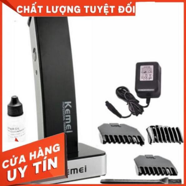 Tông Đơ Cắt Tóc Cao Cấp, Tông đơ Kemei KM-619 Không Dây Sạc Điện, Chống Nước, Chạy êm Mũi dao cắt rất sít , không làm đa