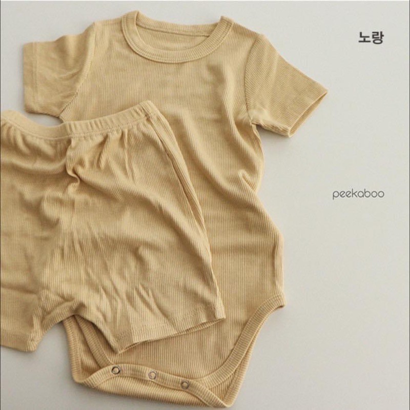 Body suit kèm quần Peekaboo Hàn Quốc chính hãng