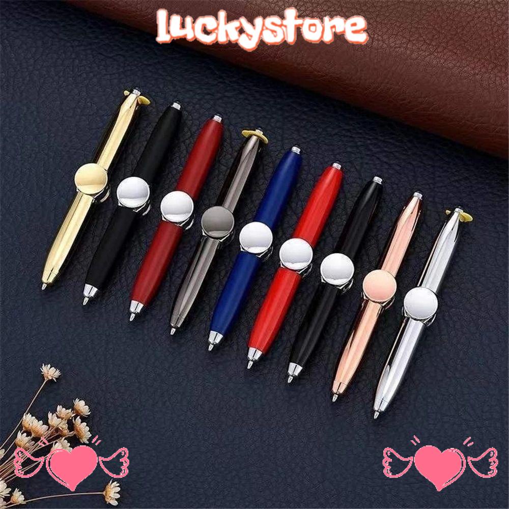 ✦LUCKY✦ Fun Spinning Pen Decompression Ballpoint Pen Fidget Spinner Pen Rotate Creative Multi-Function LED Gyroscope/Multicolor