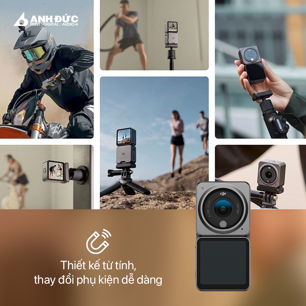 Máy Quay Hành Động DJI Action 2 (Dual-Screen Combo), Bảo Hành 12 Tháng Toàn Quốc FPT