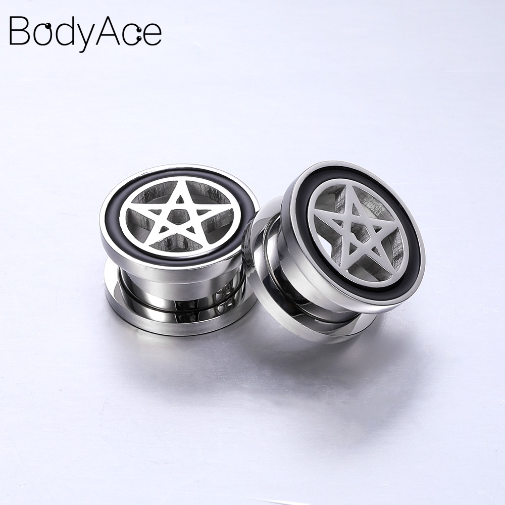 Khuyên Nong Tai Hình Ngôi Sao Bằng Thép Không Gỉ 316 6-22mm