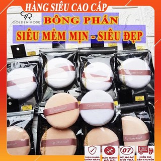 Bông dặm phấn phủ, nén, bột siêu mềm mịn/ Bông phấn trang điểm đẹp golden rose