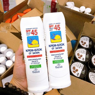 Kem chống nắng Floresan SPF45 Nga, nâng tone trắng da, hộp 125ml