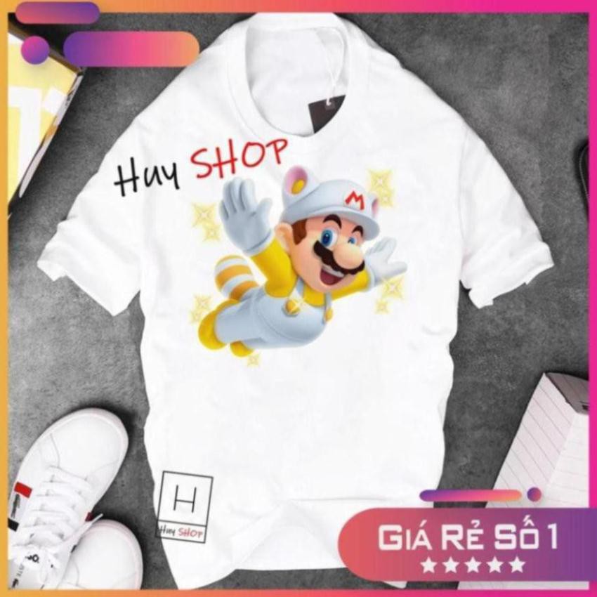 Áo thun Mario Cute dễ thương - Áo thun Hàn Quốc Unisex - Áo thun tay lỡ - Áo thun cặp đôi - Áo thun Hàn Quốc 516