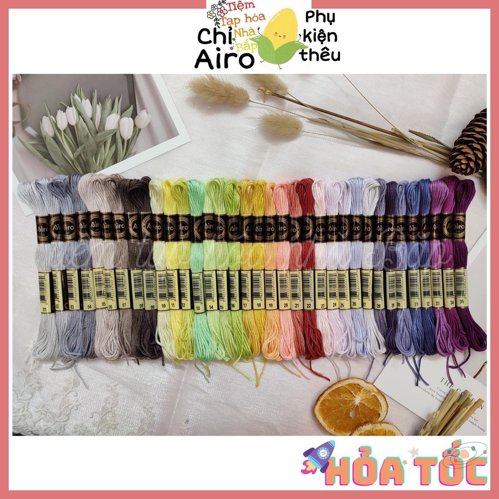 35 Mã Màu Chỉ Airo Mới Theo Code DMC