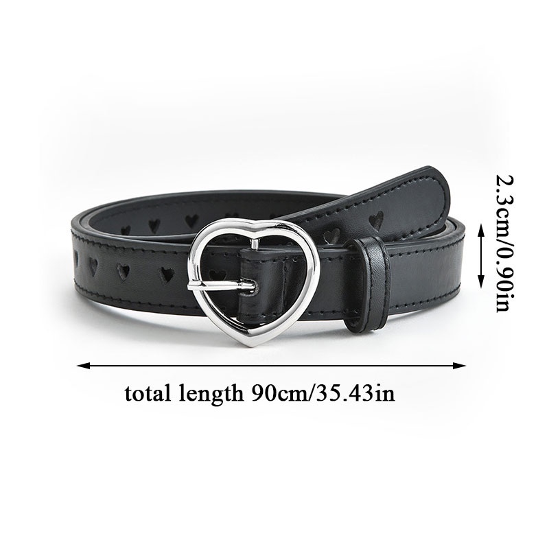 Thắt lưng giả da mặt trái tim phong cách Hàn Quốc cho bé
