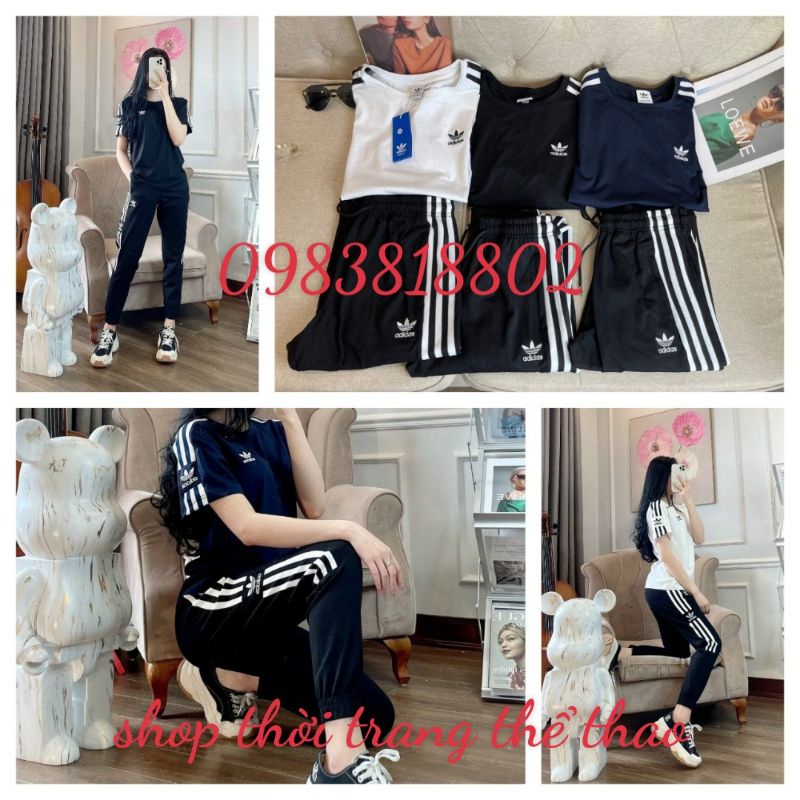 Bộ thể thao Adidás quần dài chất Umi áo cotton hàng FULL TAG siêu đẹp