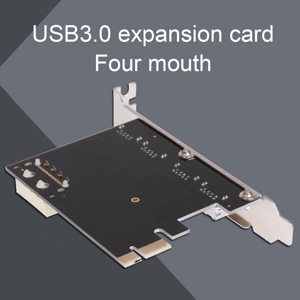 Card mở rộng PCIE 1X sang 4 cổng USB 3.0 kèm phụ kiện