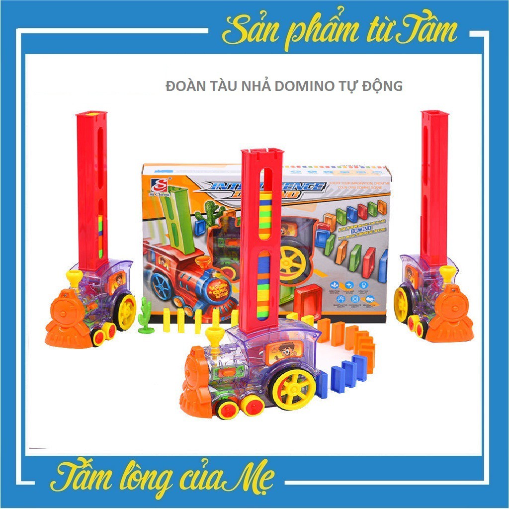 TÀU HỎA XẾP DOMINO TỰ ĐỘNG CHO BÉ THỎA SỨC SÁNG TẠO XE LỬA NHẢ DOMINO