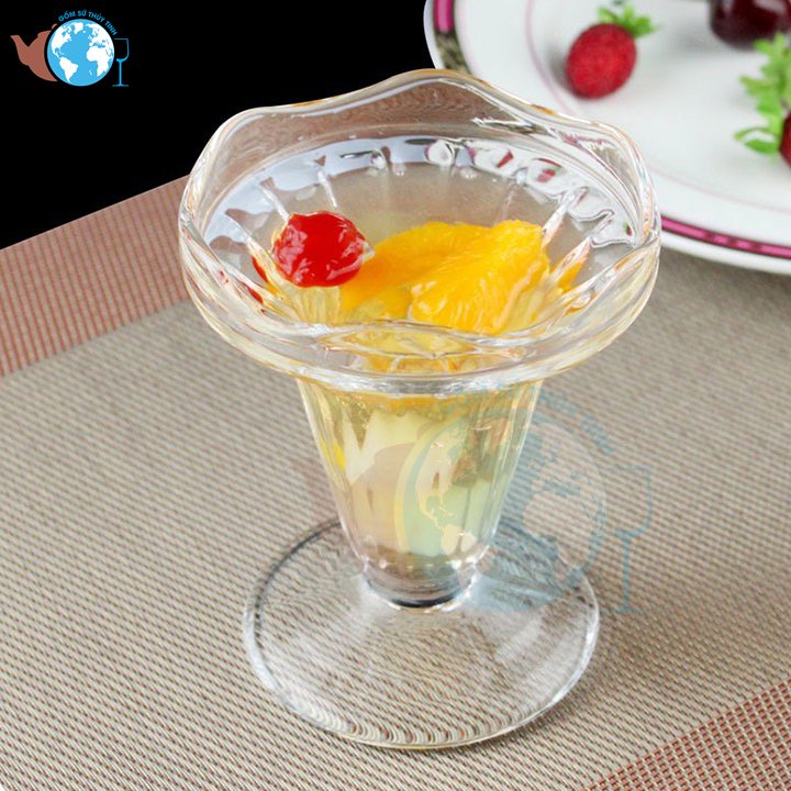 Ly đựng kem bằng thủy tinh cao cấp, ly thủy tinh IC5 đựng kem kiểu dáng cực xinh (1 ly)