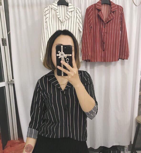 Áo sơ mi kẻ cổ vest