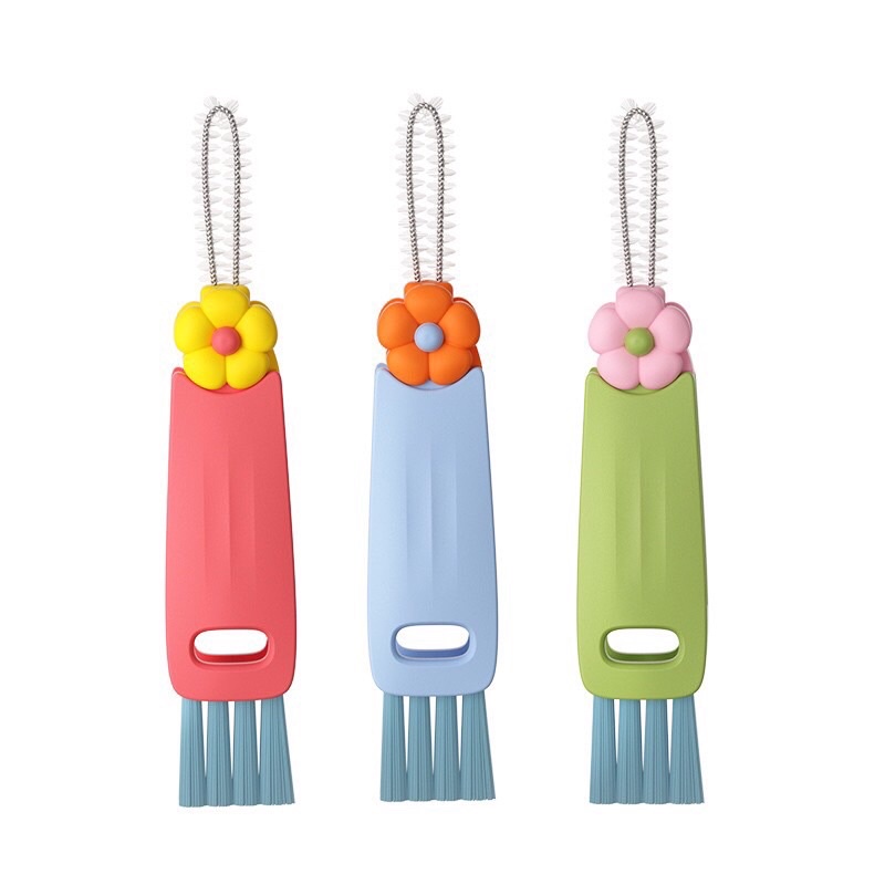 Cọ vệ sinh 3in1 hình cà rốt, hình hoa