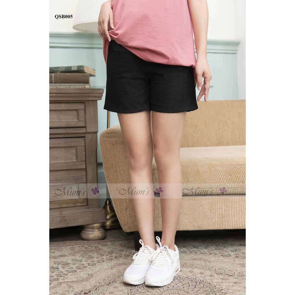 Quần bầu 😍 FREESHIP 😍 quần sooc chất đũi mềm trơn sz M-L-XL