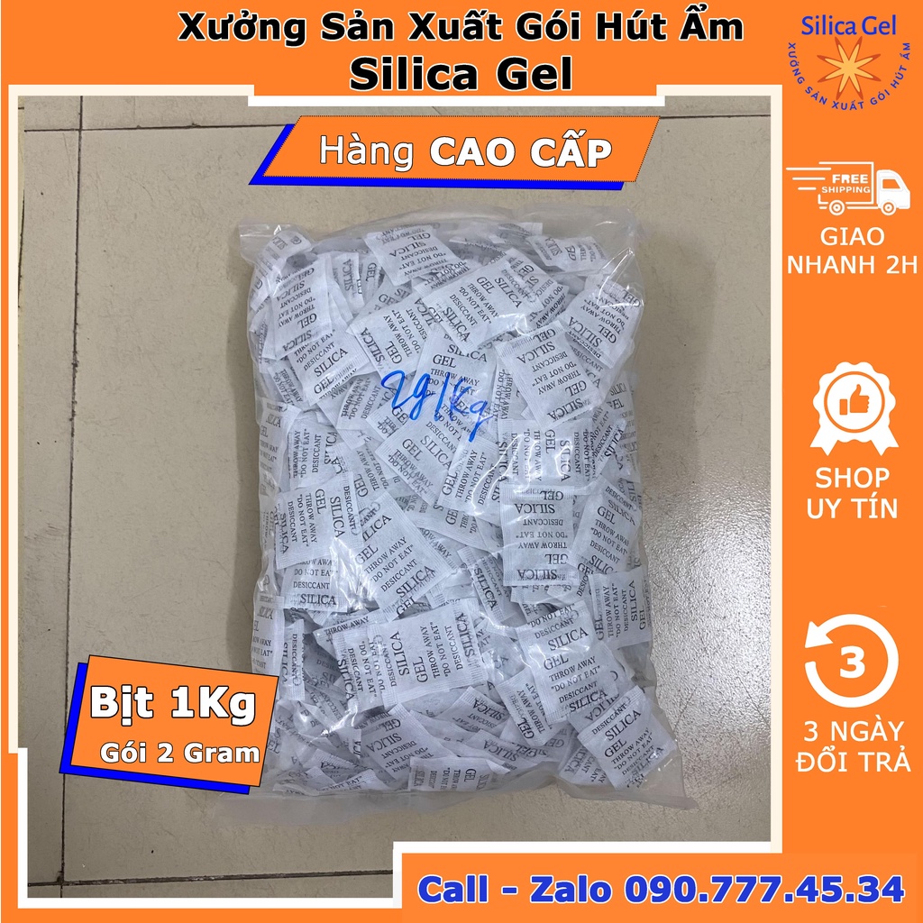 Túi Gói Hút Ẩm 1g/2g/3g/5g/10g/20g/50g/100g Đóng Túi 1Kg/500 Gram/200 Gram - Hạt Hút Ẩm Silica Gel