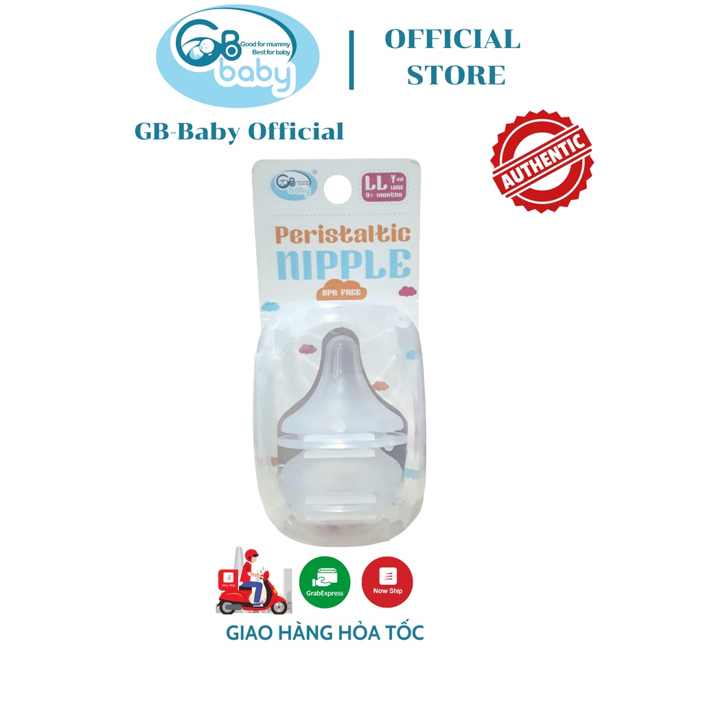 Núm ty núm vú silicon Plus cô rộng GB-Baby Chính Hãng