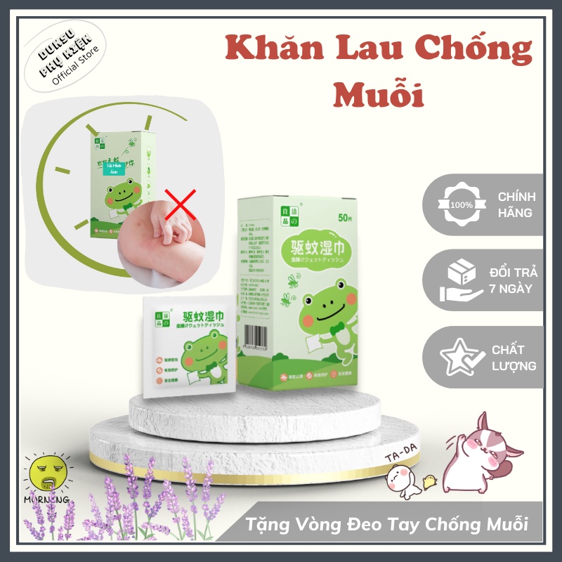 [TẶNG QUÀ 9K] Khăn Lau Chông Muỗi Bảo Vệ Khỏi Muỗi Đốt Hiệu Quả Đến 4 Giờ