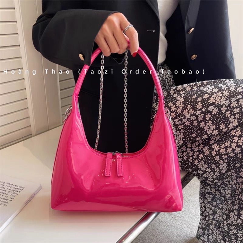 Túi kẹp nách có dây đeo chéo da bóng chất đẹp mẫu hot mới 2022