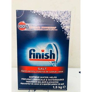 Finish - Muối làm mềm nước Finish Đức 1.5kg + Tặng que thử nước cứng