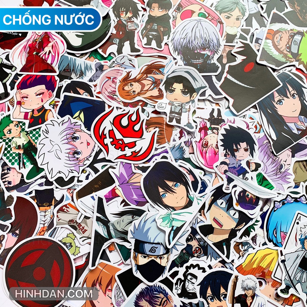 ANIME Sticker - Chủ đề Manga truyện tranh Nhật Bản - Chất liệu PVC chất lượng cao chống nước - Kích thước 4-8cm