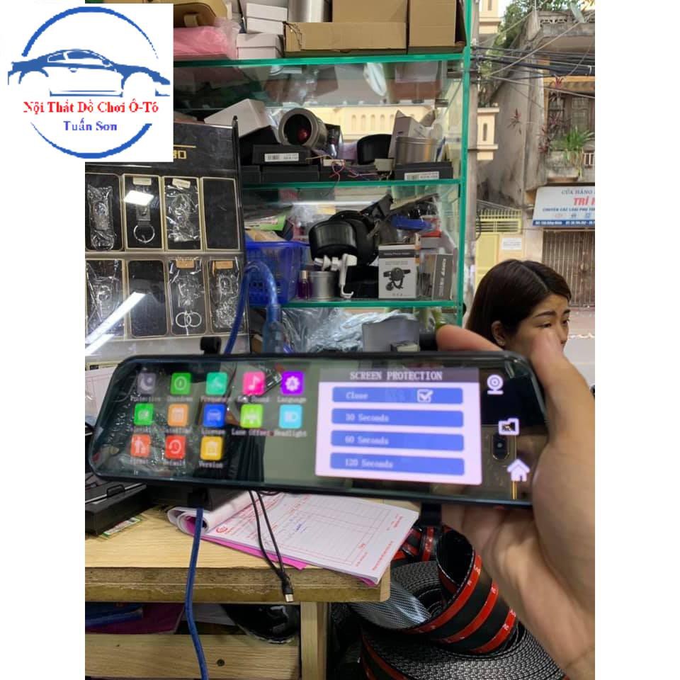 CAMERA HÀNH TRÌNH ANYTEK T12 GƯƠNG 10 INC ANYTEK T12 SIÊU NÉT FULLHD KÈM CAMERA LÙI | BigBuy360 - bigbuy360.vn