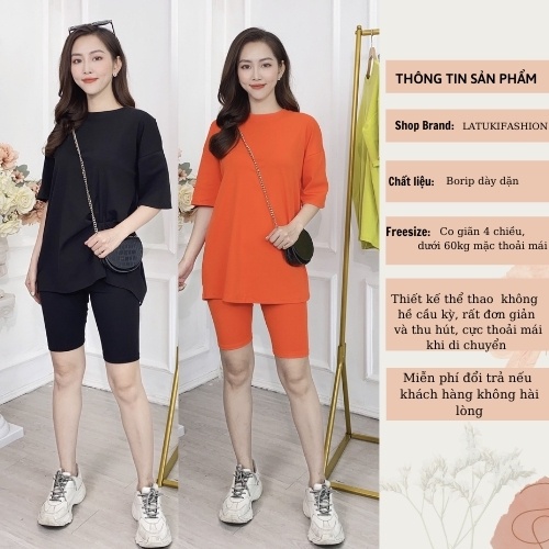 Set bộ thể thao ❤️ Đồ bộ nữ xẻ tà sau lưng chất Borip dày dặn co giãn thoải mái
