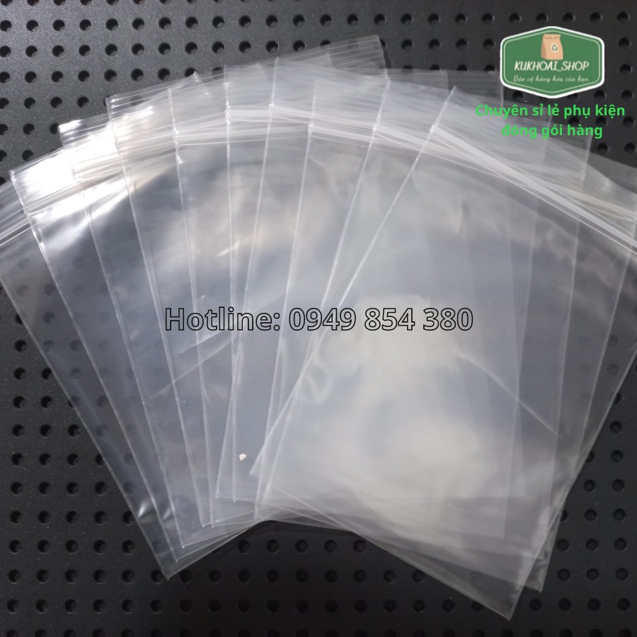 COMBO 100 Túi Zip Viền Trắng Siêu Dai Dày Siêu Bền Số 6 KT 12x17 cm