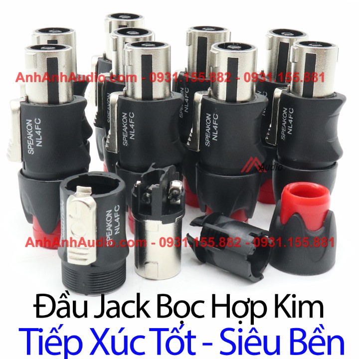 Jack Loa Speakon bọc hợp kim siêu bền , Giá 01 cái