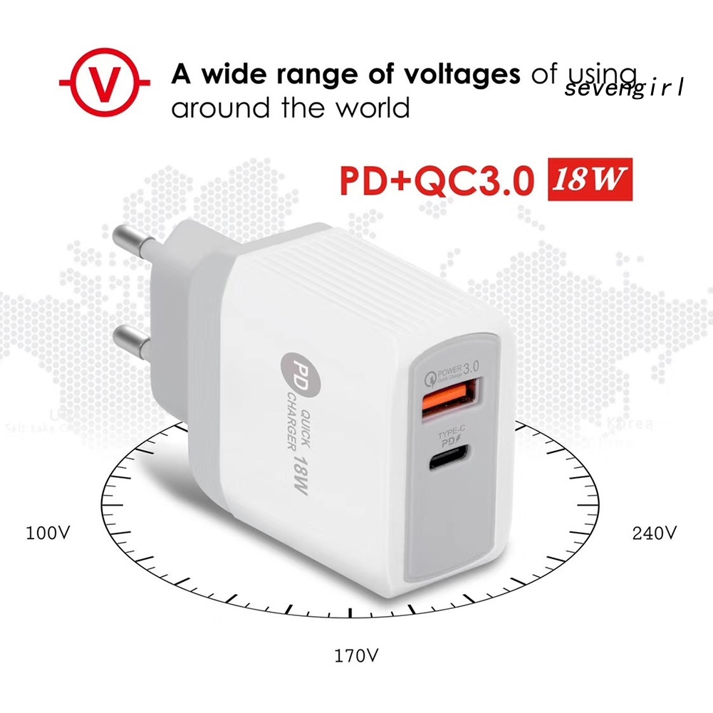 Củ Sạc Nhanh Pd 18w Qc3.0 Usb 5v / 3a