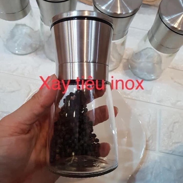 Set 10 cối xay tiêu inox