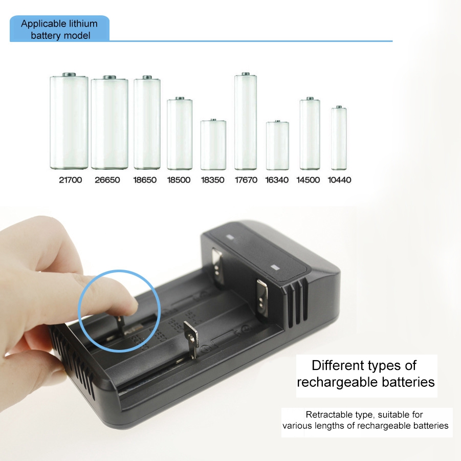 Bộ sạc pin Lithium 32650 26650 18650 17670 tiện lợi