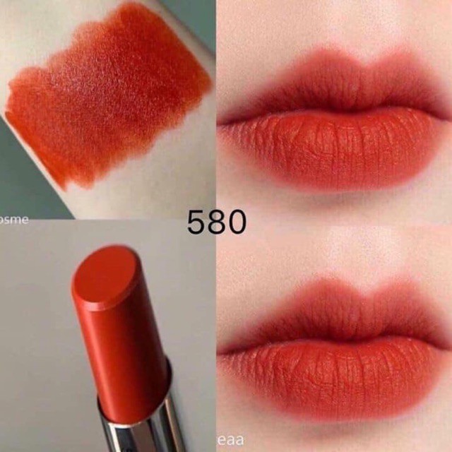 Son Shu Uemura 580 vỏ đen – Màu Cam Đất “Hot Hit”